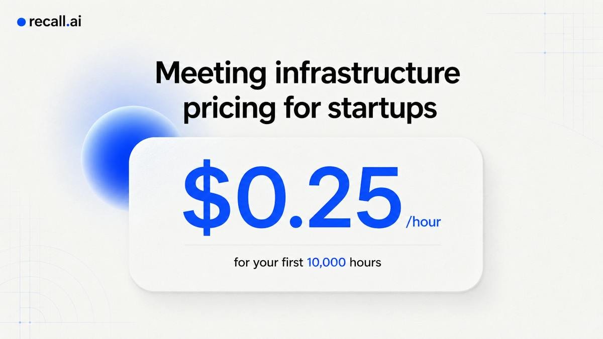 Recall.ai — meeting bot API dashboard