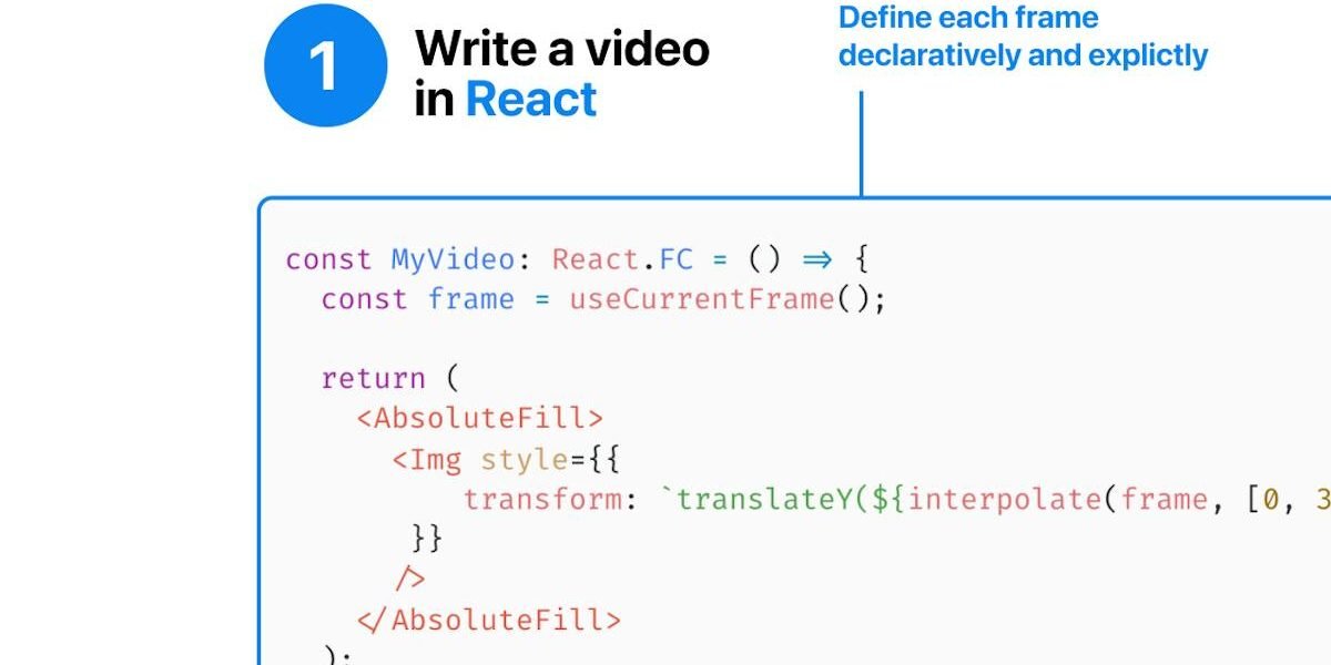 Remotion — code-based video composition preview