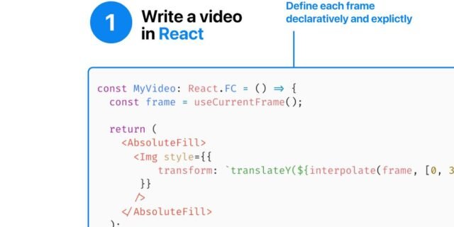 Remotion — code-based video composition preview