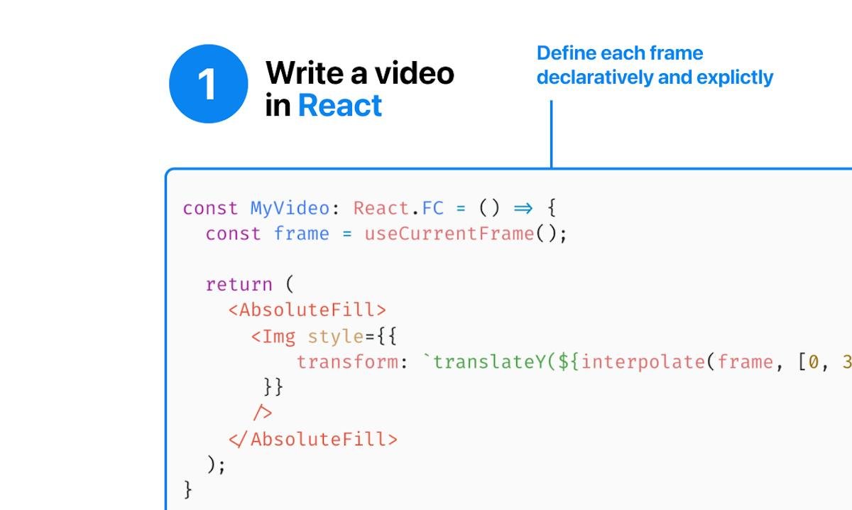 Remotion — code-based video composition preview