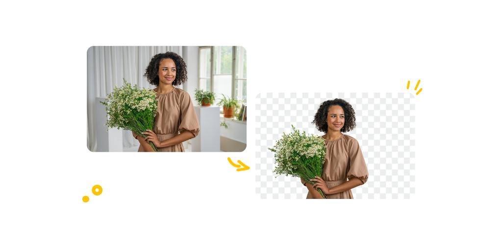 remove.bg — before and after automatic background removal