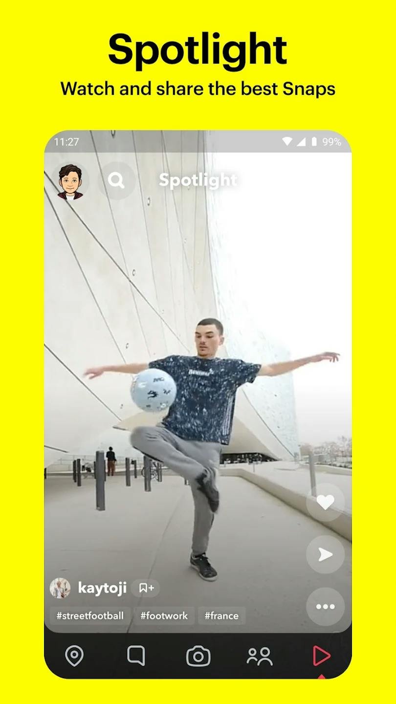 Snapchat — camera and chat interface