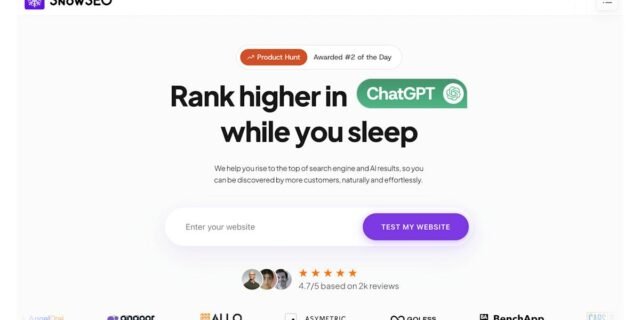 SnowSEO — keyword and AI visibility tracking dashboard