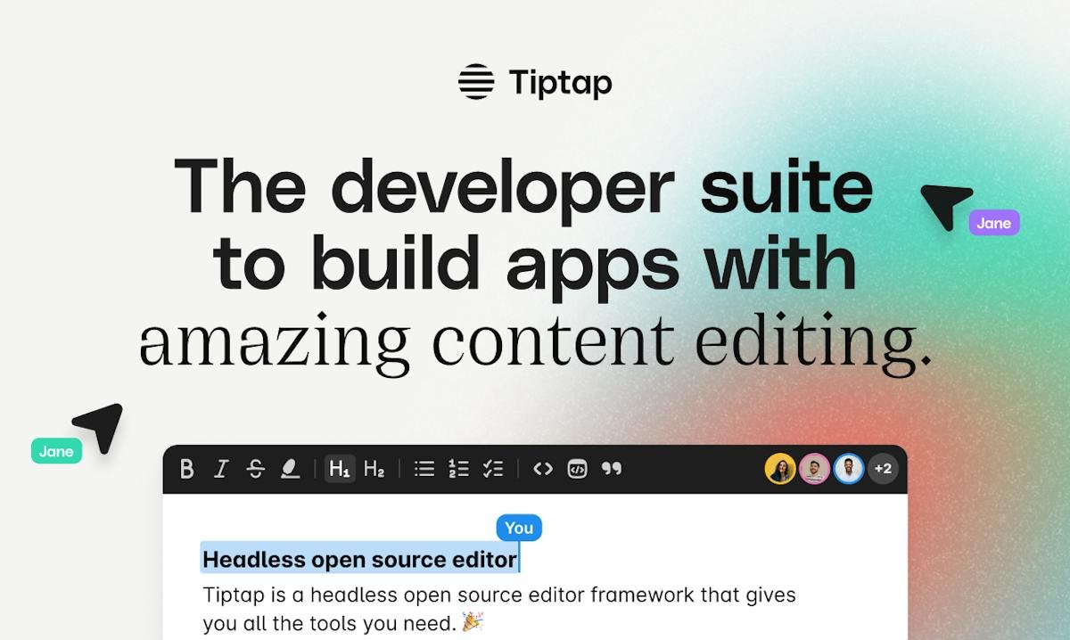 Tiptap — collaborative document editor interface