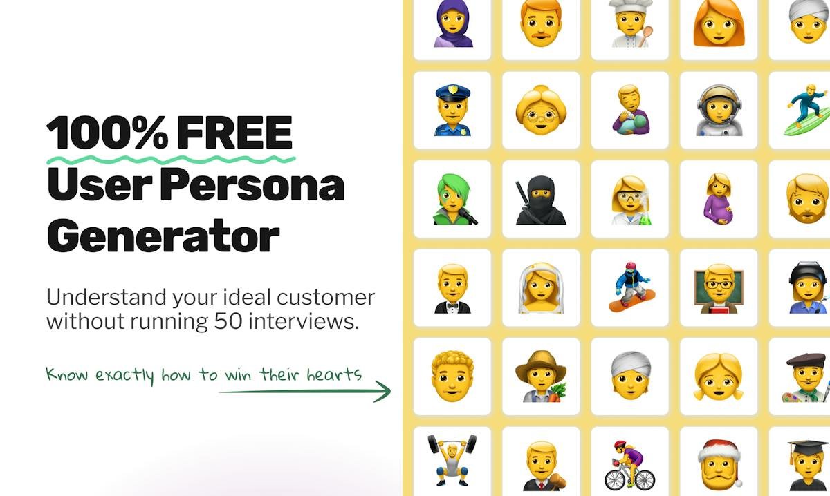 User Persona Generator — generated persona profile example