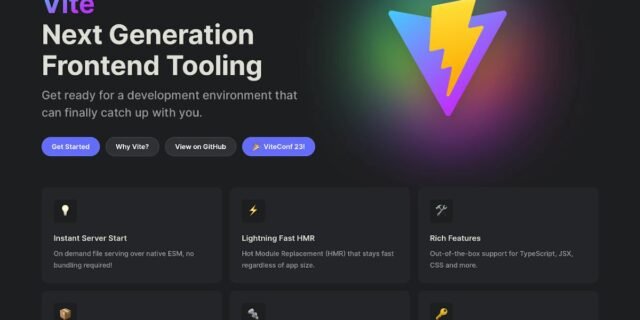 Vite — dev server startup speed comparison