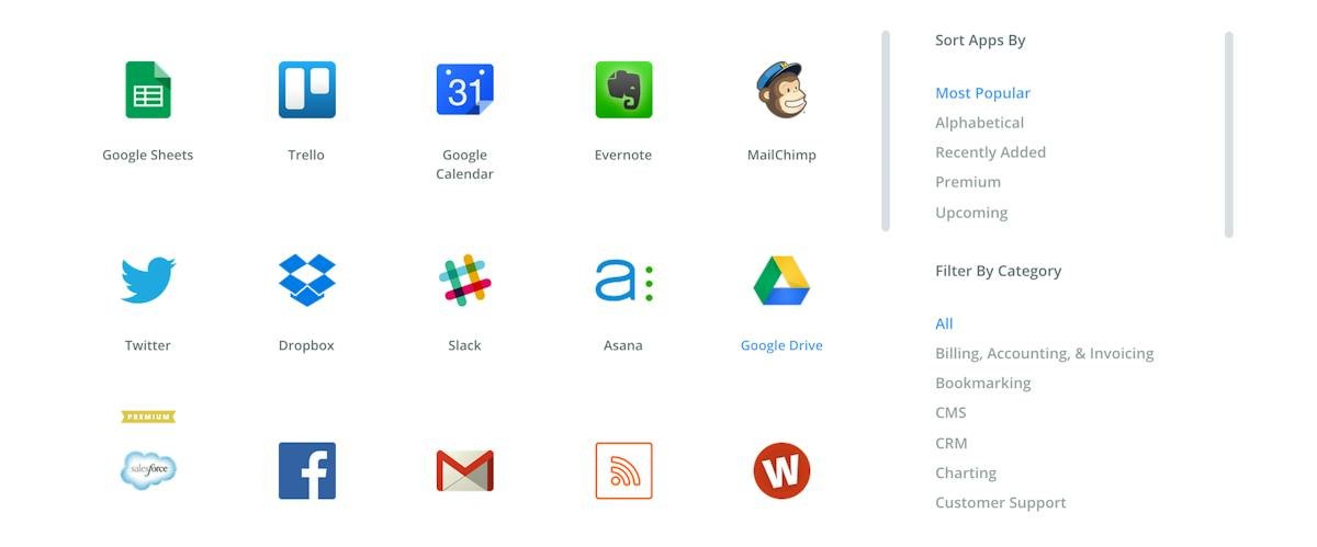 Zapier — workflow automation dashboard